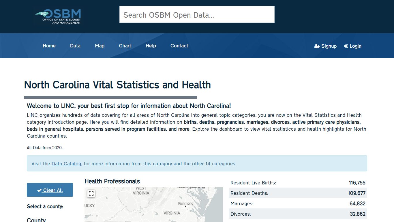 Vital Statistics and Health — NC OSBM